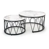FORMOSA set of 2 coffee tables, baltas marble