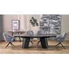 FORUM extension table, juodas marble / juodas