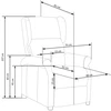 Fotelis AGUSTIN 2 recliner, color: dark mėlynas