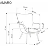 Fotelis AMARO leisure chair, mustard