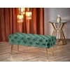 Fotelis ATHENA bench color: dark žalias / auksinis