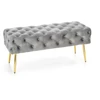 Fotelis ATHENA bench color: pilkas / auksinis