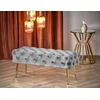 Fotelis ATHENA bench color: pilkas / auksinis