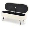 Fotelis AVEIRO bench with storage funstion, creamy