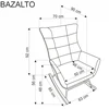 Halmar Fotelis BAZALTO Juodas