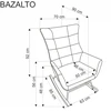 Fotelis BAZALTO char mustard