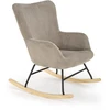 Fotelis BELMIRO rocking chair, pilkas