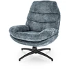 Fotelis Blue DARIO leisure chair, with stool, mėlynas