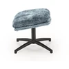 Fotelis Blue DARIO leisure chair, with stool, mėlynas