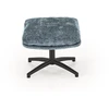 Fotelis Blue DARIO leisure chair, with stool, mėlynas