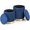 Fotelis MONTY set of two stools: color: dark mėlynas