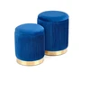 Fotelis MONTY set of two stools: color: dark mėlynas
