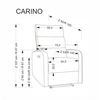 Fotelis CARINIO leisure chair, pilkas