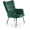 Fotelis CASTEL l. chair dark žalias