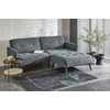Fotelis CORNELIUS sulankstoma sofa su pufu, spalva: pilka