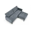 Fotelis CORNELIUS sulankstoma sofa su pufu, spalva: pilka