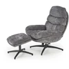 Fotelis DARIO leisure chair, with stool pilkas
