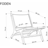 Fotelis FODEN leisure chair, juodas / natural