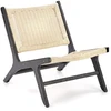 Fotelis FODEN leisure chair, juodas / natural