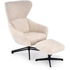 Fotelis FREDY leisure chair, with stool, l.beige