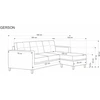 Fotelis GERSON sofa with ottoman, color: beige