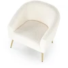 Fotelis GRIFON leisure armchair cream / auksinis