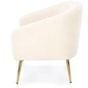 Fotelis GRIFON leisure armchair cream / auksinis