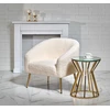 Fotelis GRIFON leisure armchair cream / auksinis
