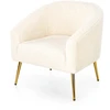 Fotelis GRIFON leisure armchair cream / auksinis