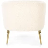 Fotelis GRIFON leisure armchair cream / auksinis