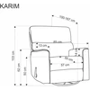 Fotelis KARIM recliner, color: beige