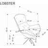 Fotelis LOBSTER leisure chair color: beige