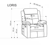 Fotelis LORIS recliner, color: beige
