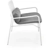 Fotelis MELBY leisure chair, baltas / pilkas