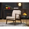 Fotelis MILANO 1S, leisure chair, beige CASTEL#15 / dark walnut