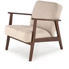 Fotelis MILANO 1S, leisure chair, beige CASTEL#15 / dark walnut