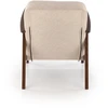 Fotelis MILANO 1S, leisure chair, beige CASTEL#15 / dark walnut