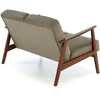 Fotelis MILANO 2S sofa, alyvuogių spalvos CASTEL#39 / tamsus riešutas