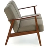 Fotelis MILANO 2S sofa, alyvuogių spalvos CASTEL#39 / tamsus riešutas