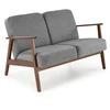 Fotelis MILANO 2S sofa, pilka CASTEL#93 / tamsus riešutas
