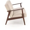 Fotelis MILANO 2S sofa, smėlio spalvos CASTEL#15 / tamsus riešutas