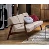 Fotelis MILANO 3S sofa, beige CASTEL#15 / dark walnut