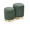 Fotelis MONTY set of two stools: color: dark žalias