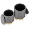 Fotelis MONTY set of two stools: color: pilkas