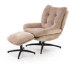 Fotelis PESTO armchair with ottoman / rocking function, color: beige