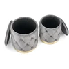 Fotelis POLLY set of two stools, color: pilkas