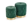 Fotelis POLLY set of two stools, color: dark žalias
