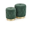 Fotelis POLLY set of two stools, color: dark žalias