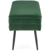 Fotelis VELVA bench color: dark žalias / juodas
