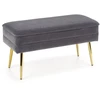 Fotelis VELVA bench color: pilkas/auksinis